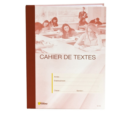 CAHIER DE TEXTES ROUGE