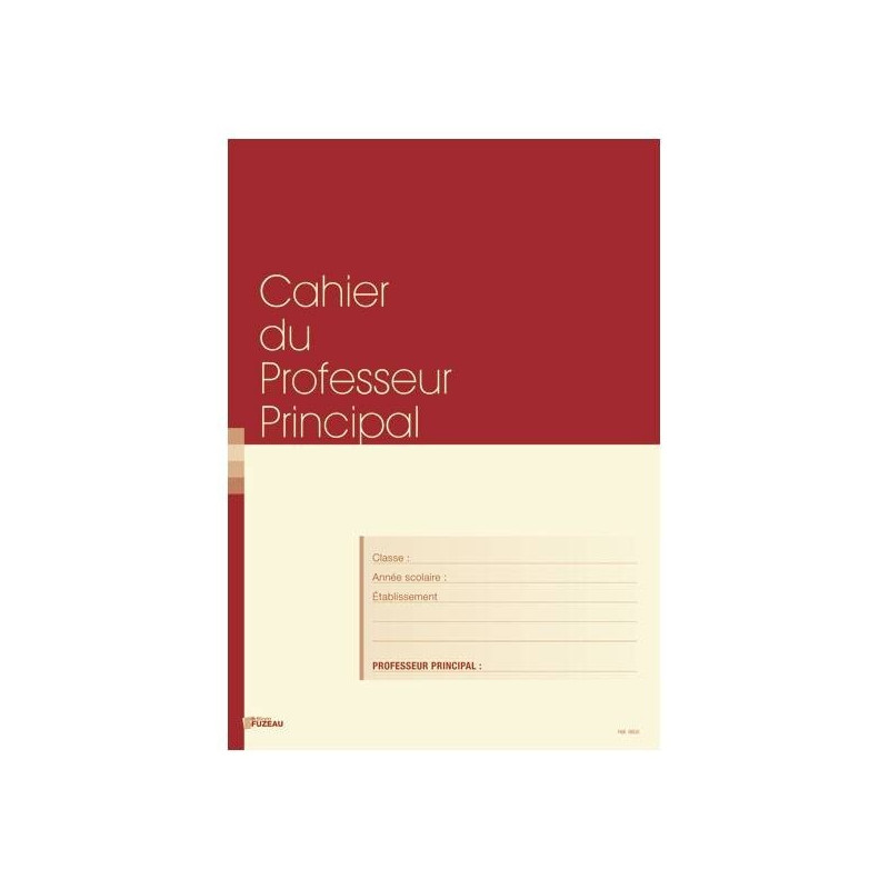 CAHIER DU PROFESSEUR PRINCIPAL
