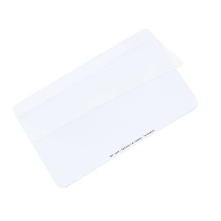 CARTE VIERGE R/V EN PVC BLANC AVEC OVERLAY