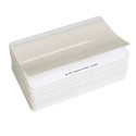CARTE VIERGE R/V EN PVC BLANC AVEC OVERLAY