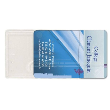 ETUI RIGIDE TRANSPARENT POUR CARTE