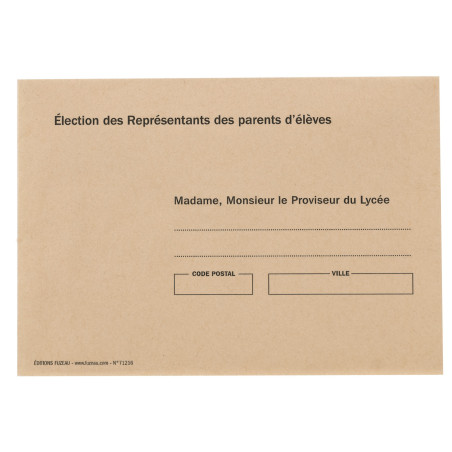 ENVELOPPE BULLE MADAME MONSIEUR LE PROVISEUR RECTO