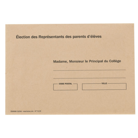 ENVELOPPES BULLE MADAME MONSIEUR LE PRINCIPAL RECTO