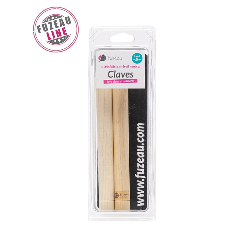 CLAVES FUZEAU EN BOIS ACACIA L. 18 cm SOUS BLISTER