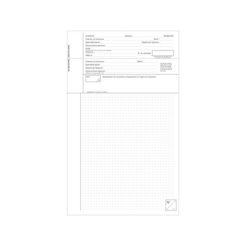 COPIE D EXAMEN FEUILLE SIMPLE