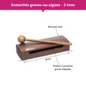 WOOD BLOCK FUZEAU EN BOIS PAO ROSE 2 TONS