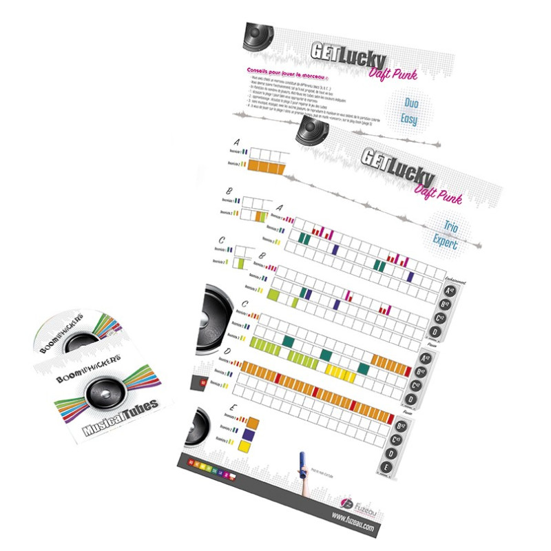 CD Hits Musicaux + Partitions codées Musical Tubes