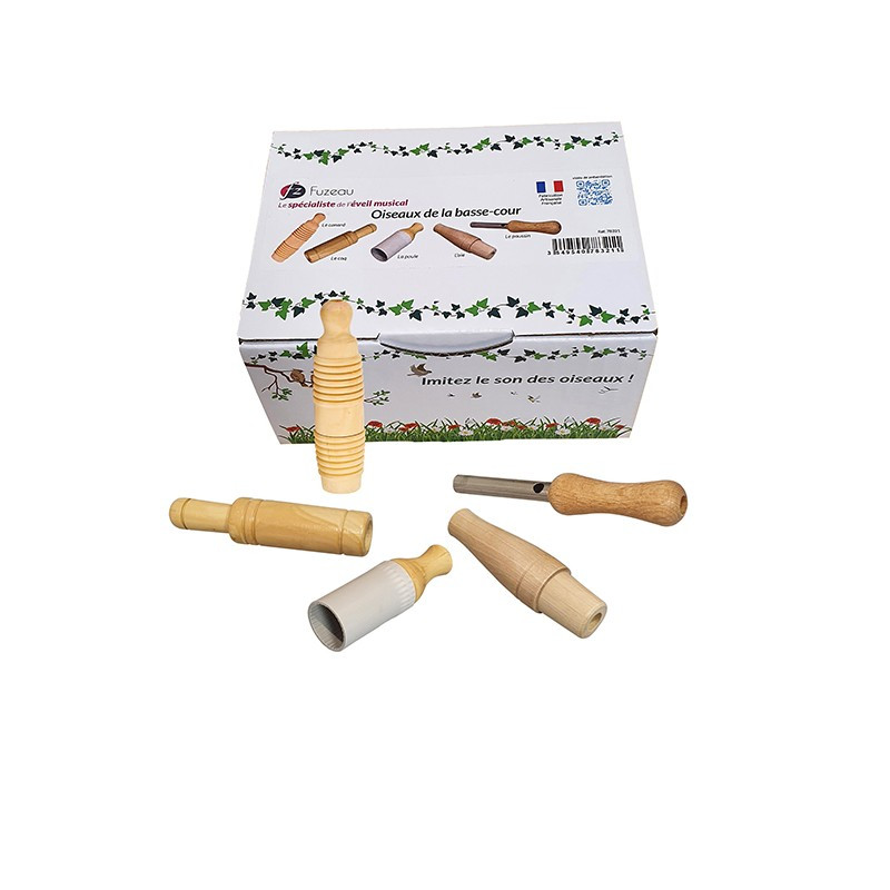 COFFRET 5 APPEAUX FUZEAU OISEAUX DE LA BASSE COUR