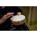 TAMBOURIN FUZEAU SENIORS PEAU NATURELLE + 8 CYMBALETTES