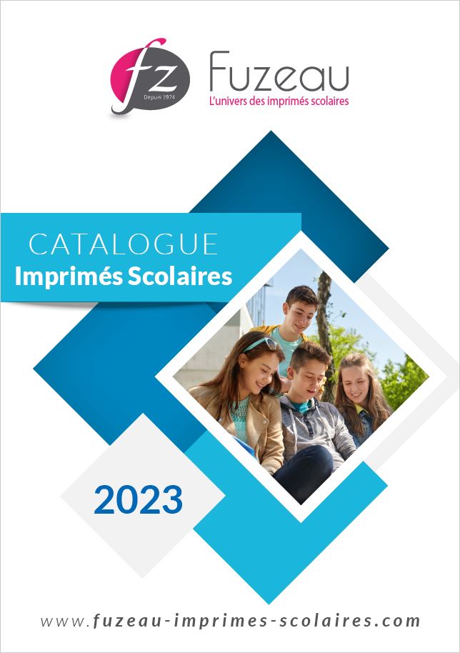 COUVERTURE CATALOGUE IMPRIMES SCOLAIRES FUZEAU 2023