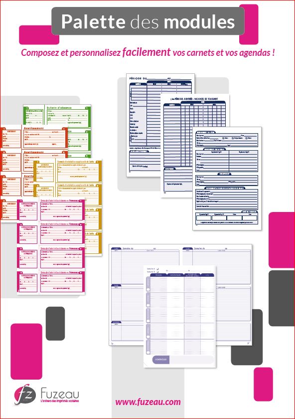 Palette des modules FUZEAU