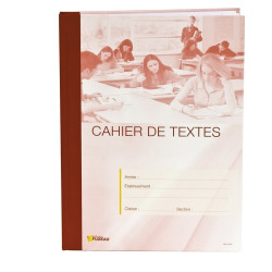 CAHIER DE TEXTES DE COULEUR ROUGE