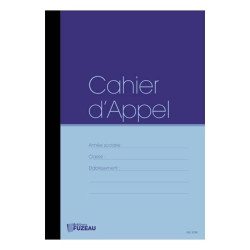 CAHIER D'APPEL PAR CLASSE AVEC 90 LIASSES AUTOCOPIANTES PREDECOUPEES