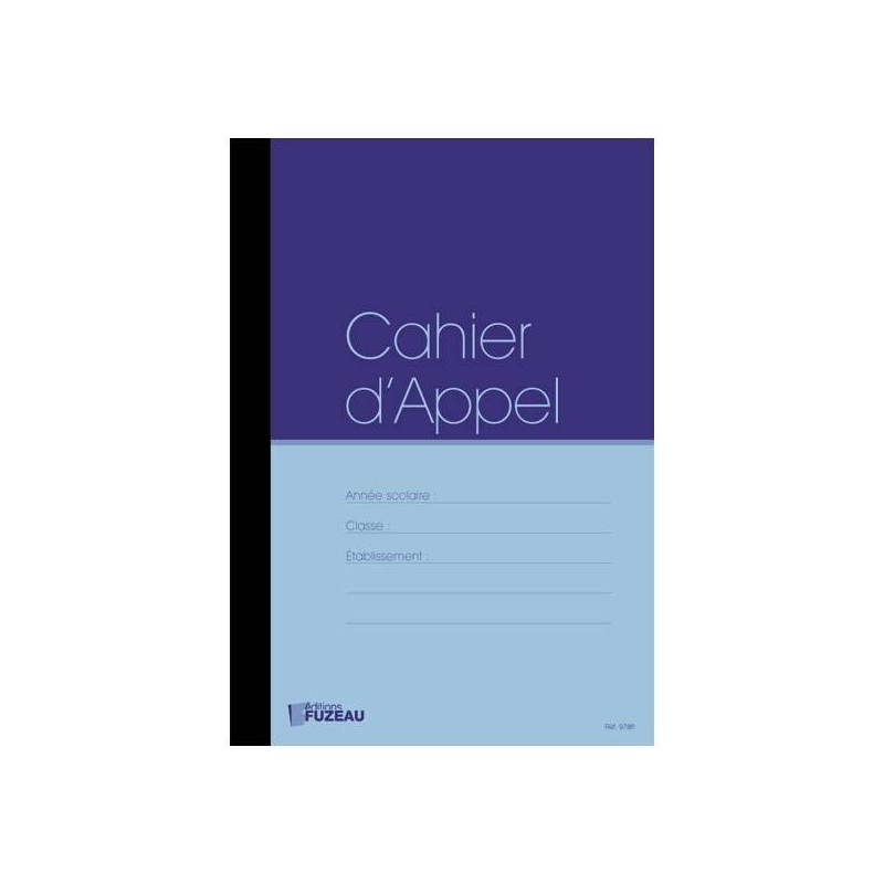 CAHIER D'APPEL PAR CLASSE AVEC 90 LIASSES AUTOCOPIANTES PREDECOUPEES