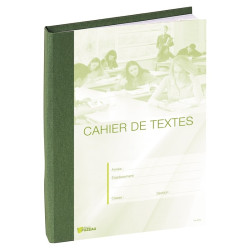 CAHIER DE TEXTES DE COULEUR VERT