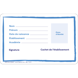 CARTE NATIONALE DU LYCEEN