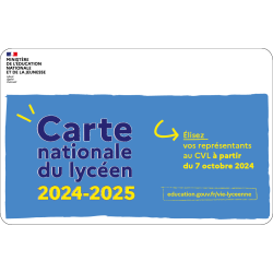 CARTE NATIONALE DU LYCEEN
