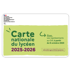 CARTE NATIONALE DU LYCEEN