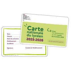 CARTE NATIONALE DU LYCEEN