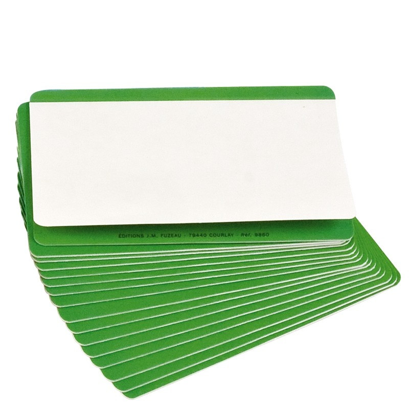 CARTE EN PVC VERT AVEC OVERLAY