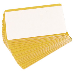 CARTE EN PVC JAUNE AVEC OVERLAY