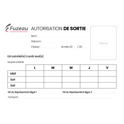CARTE DE SCOLARITE PERSONNALISEE
