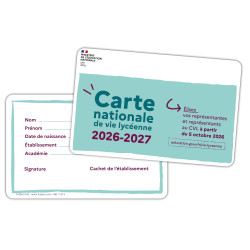 CARTE NATIONALE DU LYCEEN