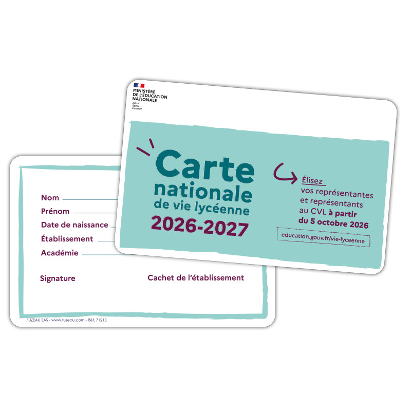 CARTE NATIONALE DU LYCEEN
