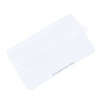 CARTE VIERGE EN PVC AVEC RECTO ET VERSO BLANC ET OVERLAY PREPOSITIONNE