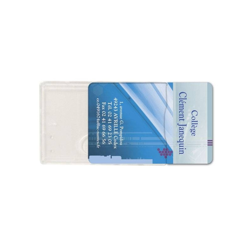 Etui clearance carte transparent