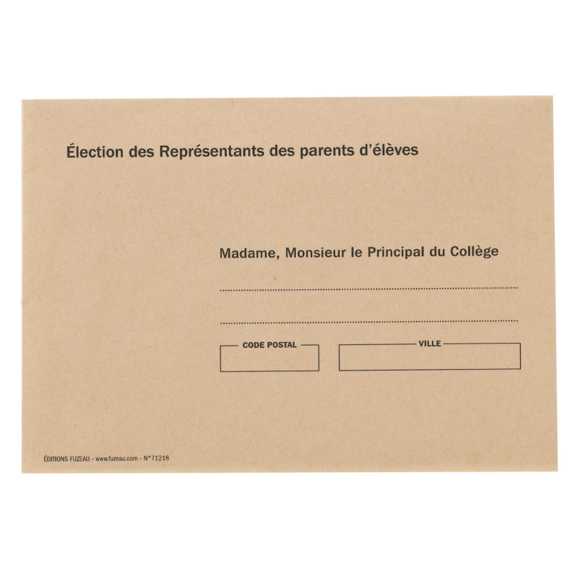 ENVELOPPES BULLE MADAME MONSIEUR LE PRINCIPAL DU COLLEGE