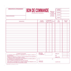 CARNET DE 100 BONS DE COMMANDE