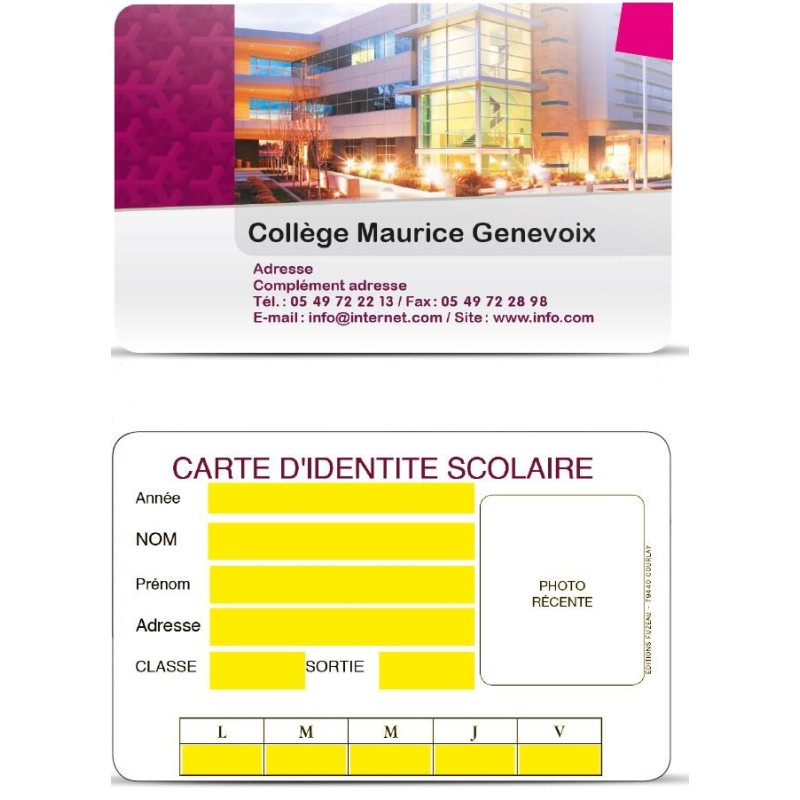CARTES PERSONNALISÉES Cartes de sorties, d'identité, de self ... CARTES PERSONNALISÉES Cartes de sorties, d'identité, de self ...