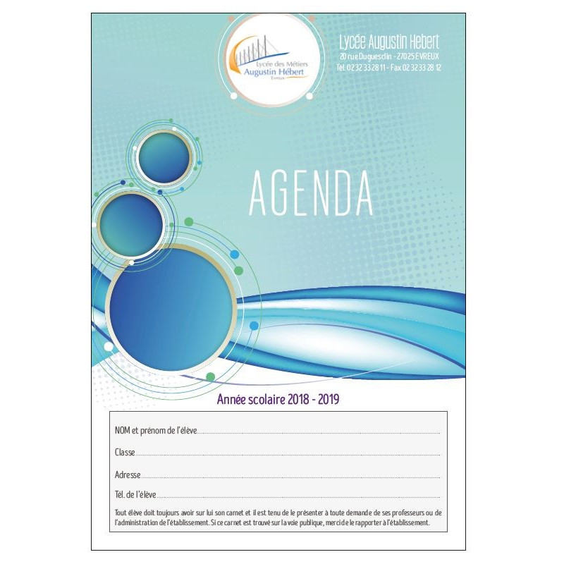 Agenda mensuel : Recharge pour Agenda et Cahier personnalisés A4