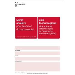 LIVRET SCOLAIRE DU BACCALAUREAT POUR VOIE TECHNOLOGIQUE SERIE STAV