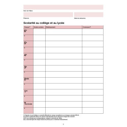 LIVRET SCOLAIRE DU BACCALAUREAT POUR VOIE TECHNOLOGIQUE SERIE STAV