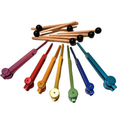 Lot de 7 diapasons colorés avec étui de protection