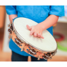Tambourin |Avec Peau Naturelle | Ø 25 CM | 14 CYMBALETTES | Fuzeau