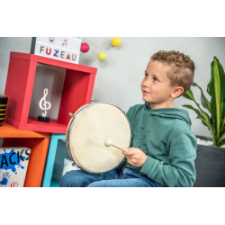 Tambourin | Ø 25 CM | Avec Peau Naturelle | Fuzeau