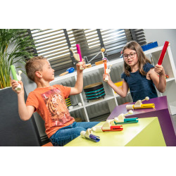 Percunot' | Tubes Colorés Accordés | Mailloche intégrée | Fuzeau