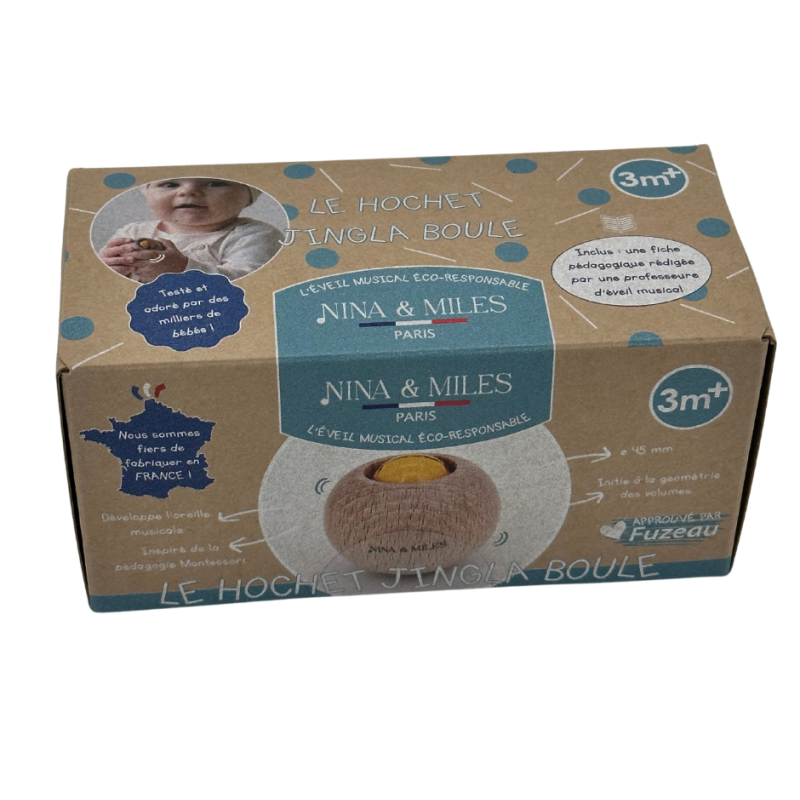 Coffret Hochet Jingla | En bois de Hêtre | Fabrication Française | Fuzeau Coffret Hochet Jingla | En bois de Hêtre | Fabrication Française | Fuzeau