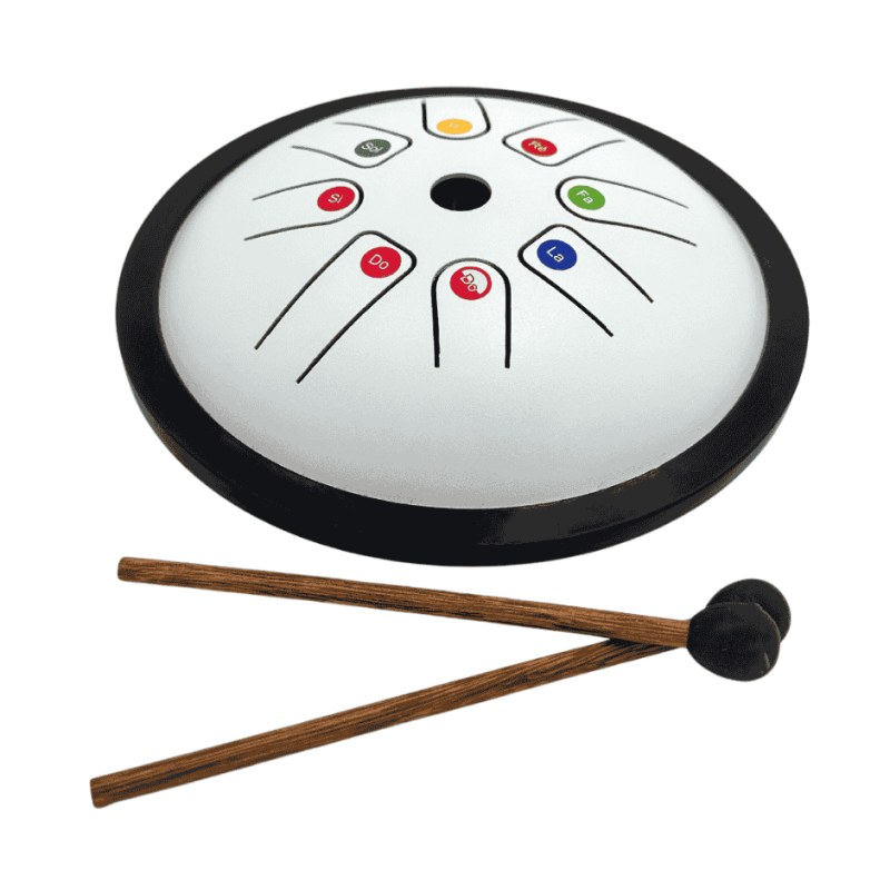 TONGUE DRUM | diamètre 18 cm | BLANC | FUZEAU TONGUE DRUM | diamètre 18 cm | BLANC | FUZEAU