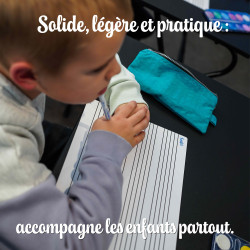 Ardoise | 4 Portées Indélibiles | Effaçable à sec | Fuzeau