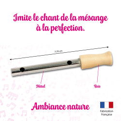 Appeau Mésage Charbonnière | Imiter le chant de l'Oiseau | Fuzeau
