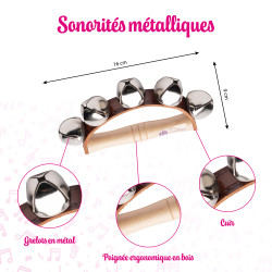 Couronne | Poignée | 5 Grelots | Fuzeau