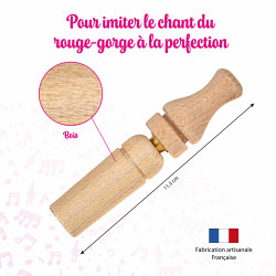 Appeau | Sifflet | Imiter le Chant du Rouge Gorge | Fuzeau