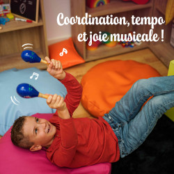 Paire de Maracas | En bois | Violettes | Fuzeau