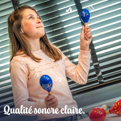 Paire de Maracas | En bois | Violettes | Fuzeau