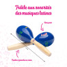 Paire de Maracas | En bois | Violettes | Fuzeau