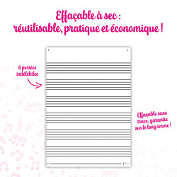 Tableau de Musique | Recto Verso | Avec Portées Musicales | Fuzeau